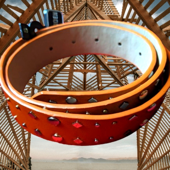 Steve Madden Studded Faux Leather Belt - Picture 4 of 6